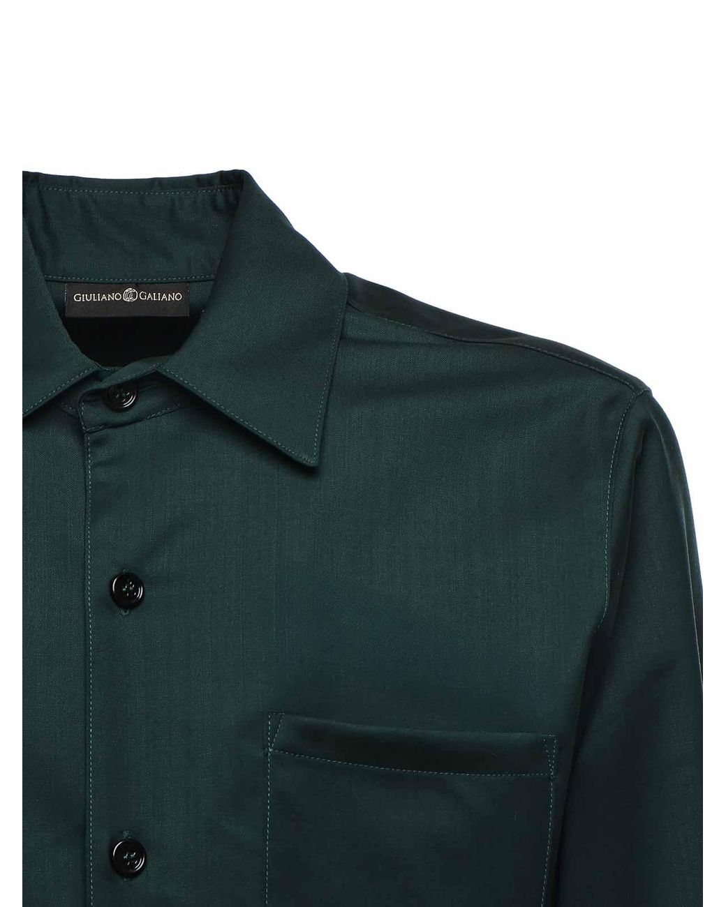 Giuliano Galiano Green Cotton Blend Shirt for men