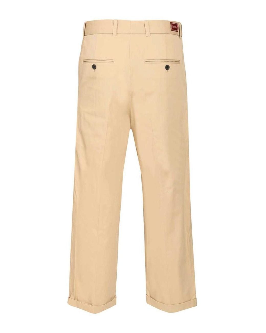 Drole de Monsieur Natural Cropped Plis Trousers for men