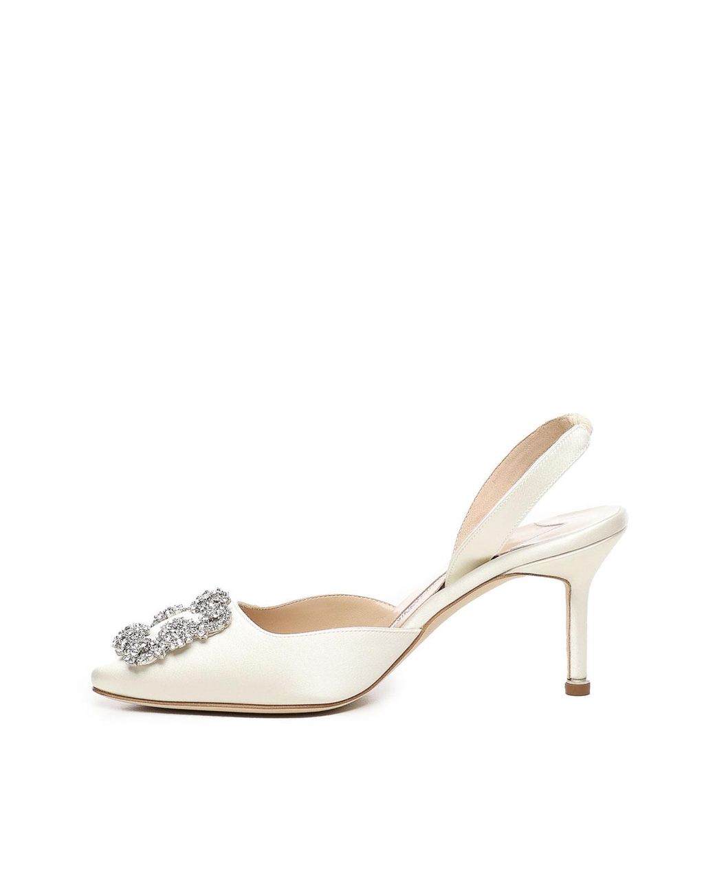 Manolo Blahnik White Hangisli Décolleté