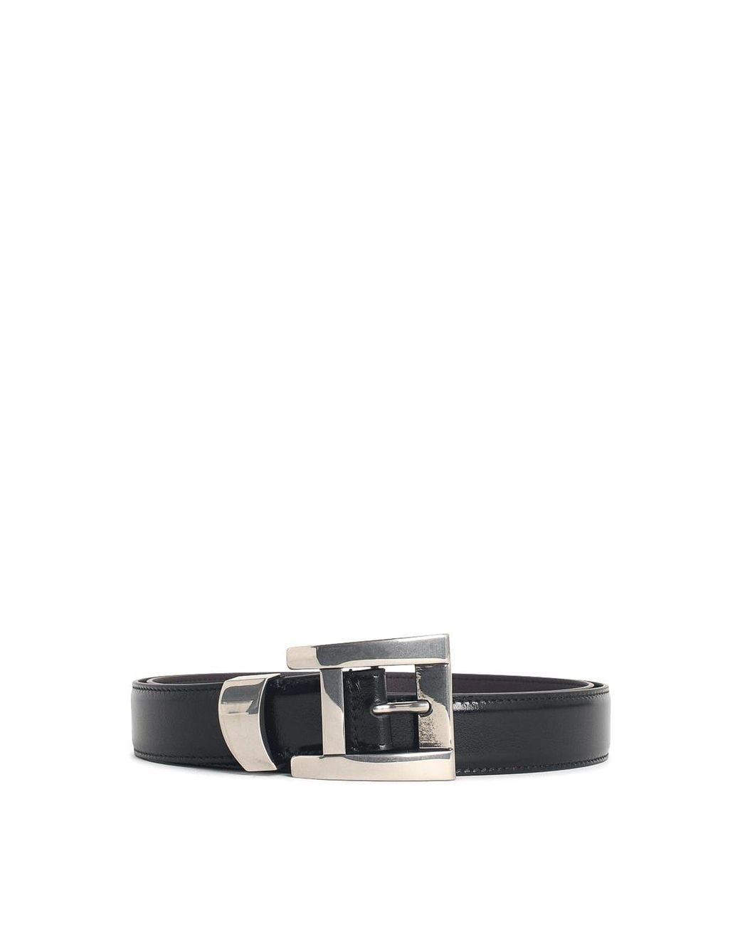 Versace White Leather Belt