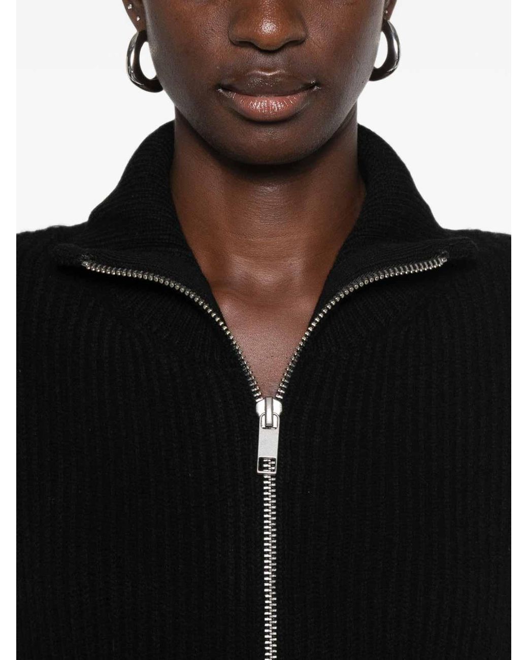 Frankie Shop Black Nolia Wool Long Cardigan Dress