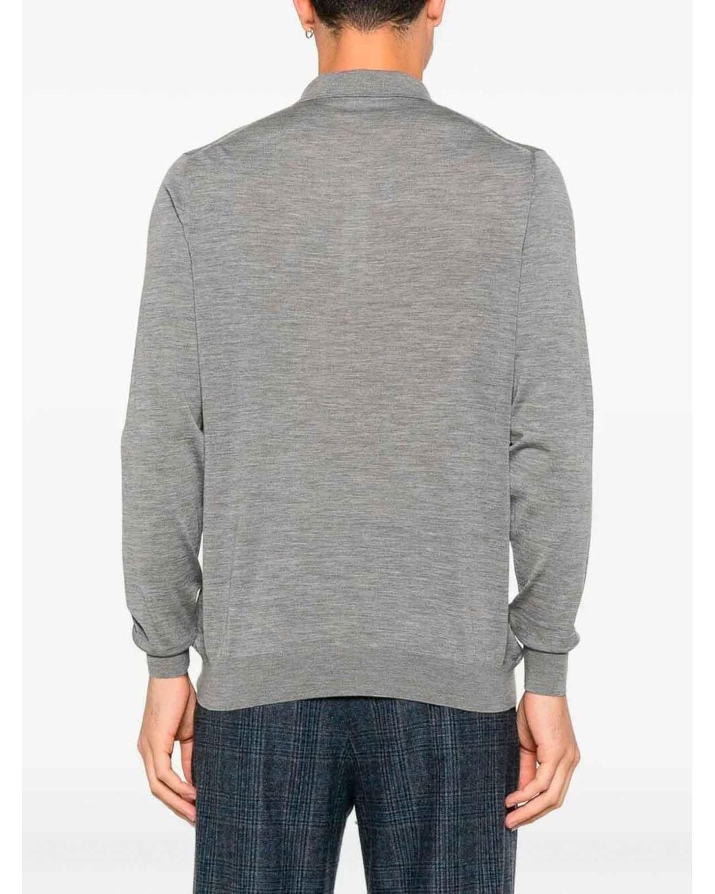 Kiton Gray Polo for men
