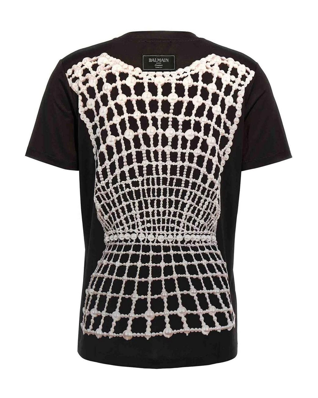 Balmain Black T-Shirt With Print