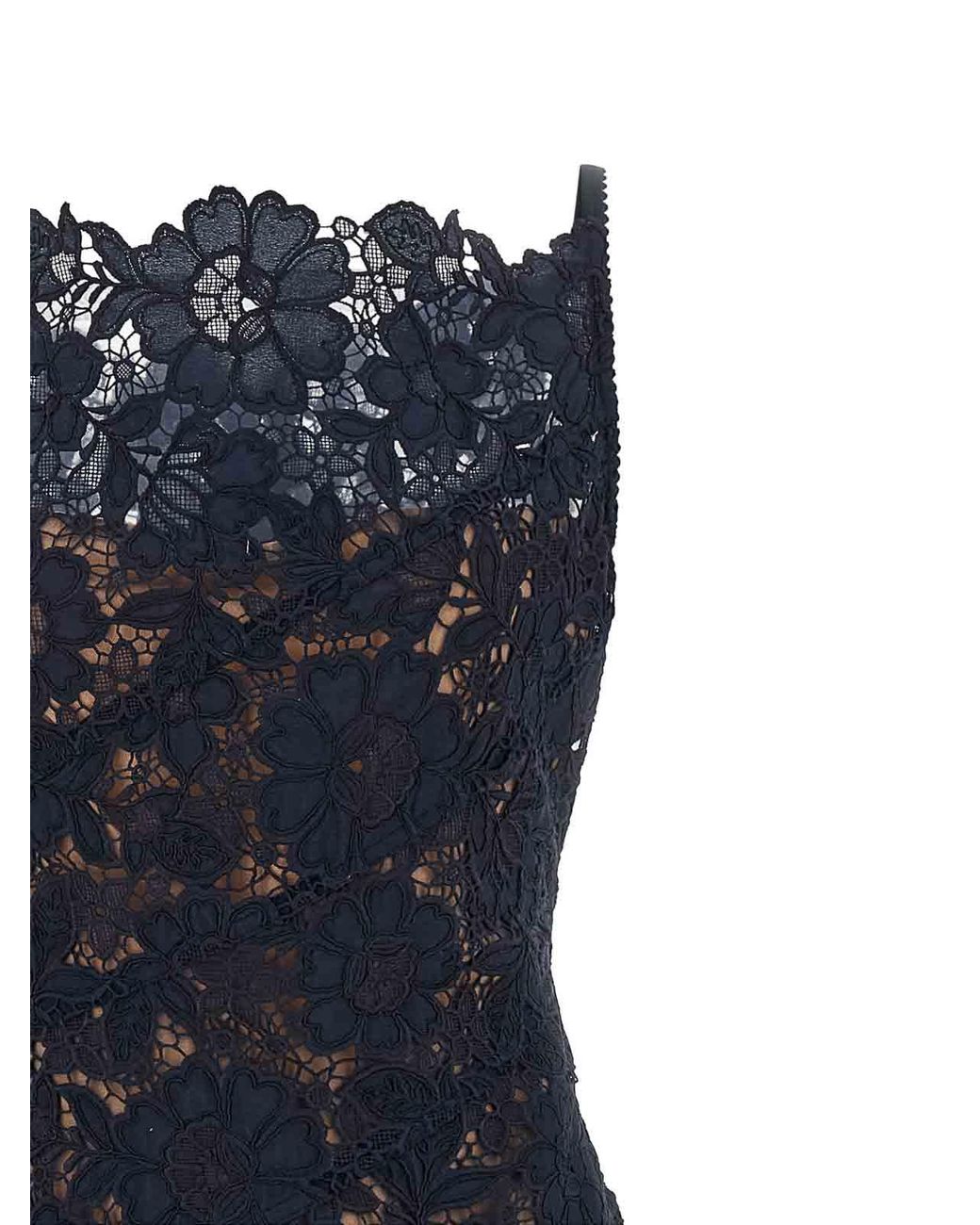 Self-Portrait Blue Spiral Lace Lace Dress
