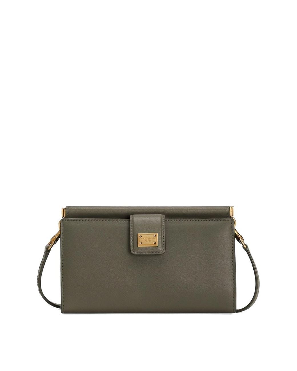 Dolce & Gabbana Green Leather Phone Bag