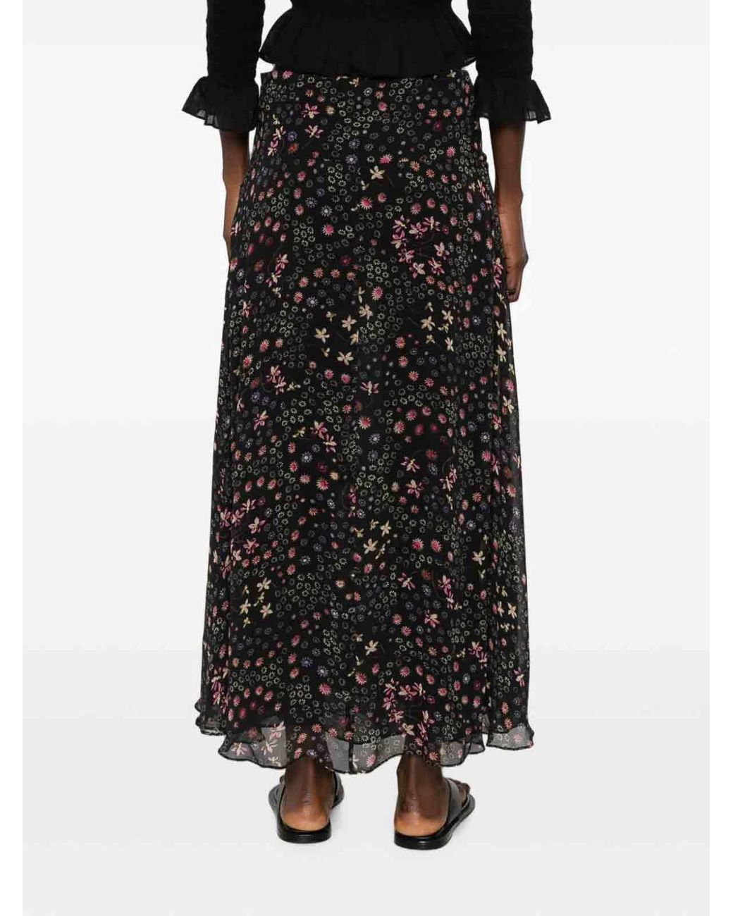 Gonna Lunga Nera di Isabel Marant in Black