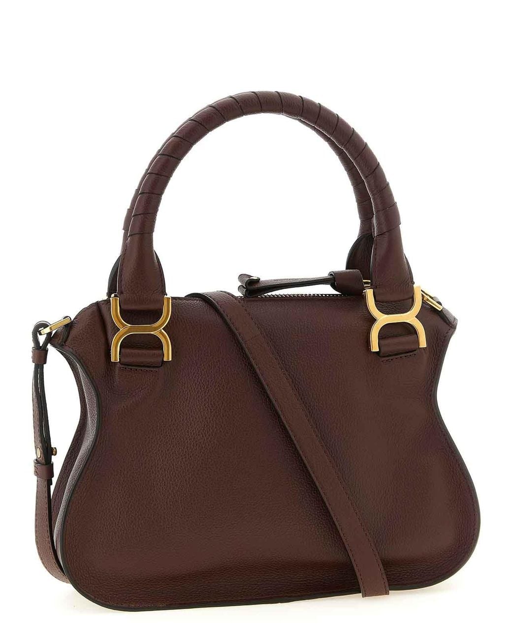 Chloé Brown Marcie' Bag With Saddle Stitching