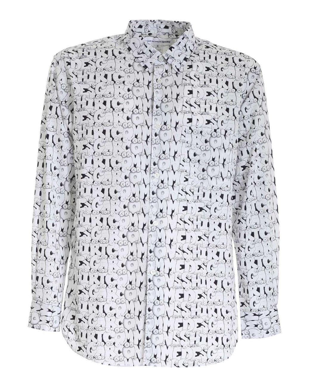 Comme des Garçons White X Kaws Print E Shirt for men