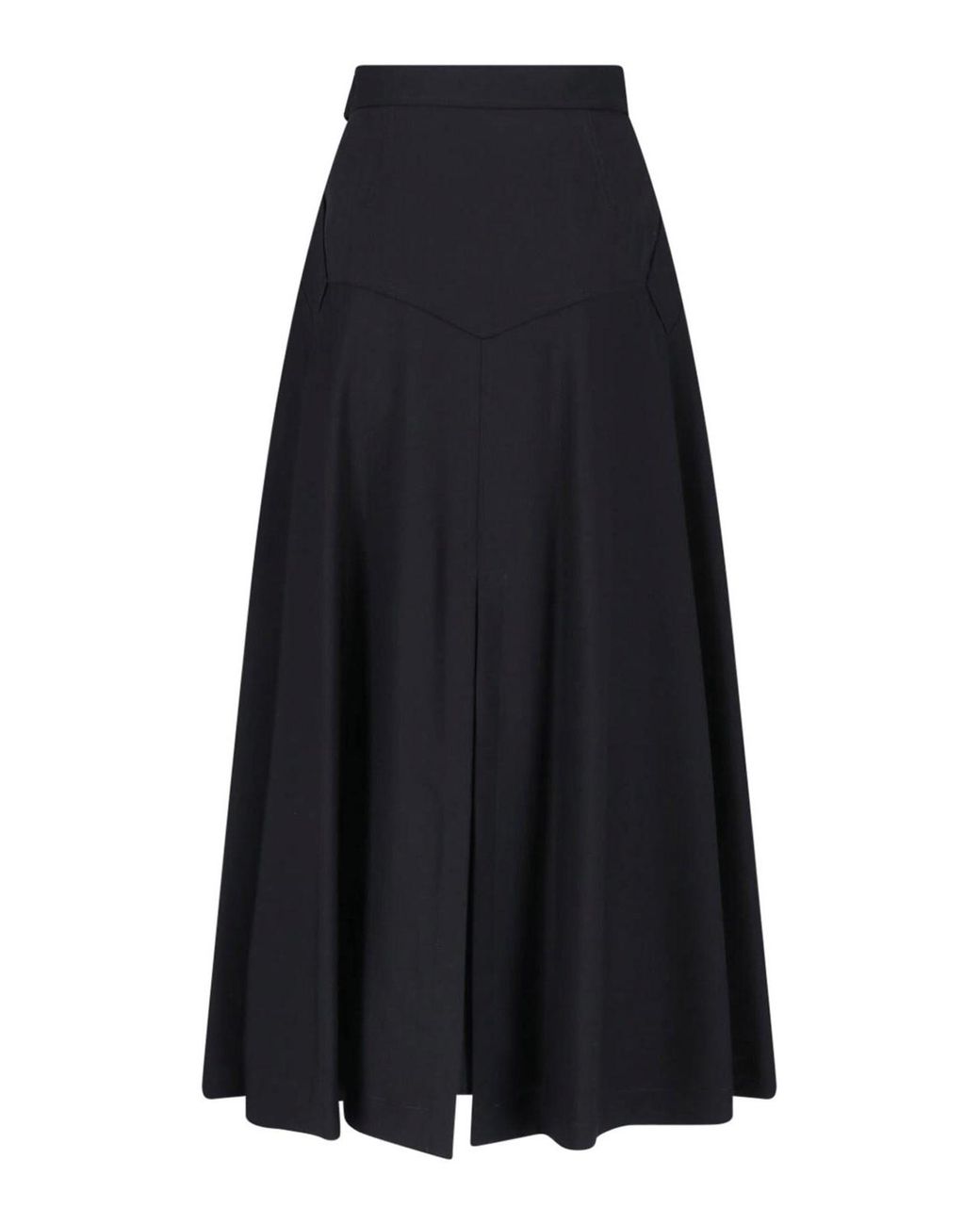 Burberry Blue Asymmetrical Wrap Skirt