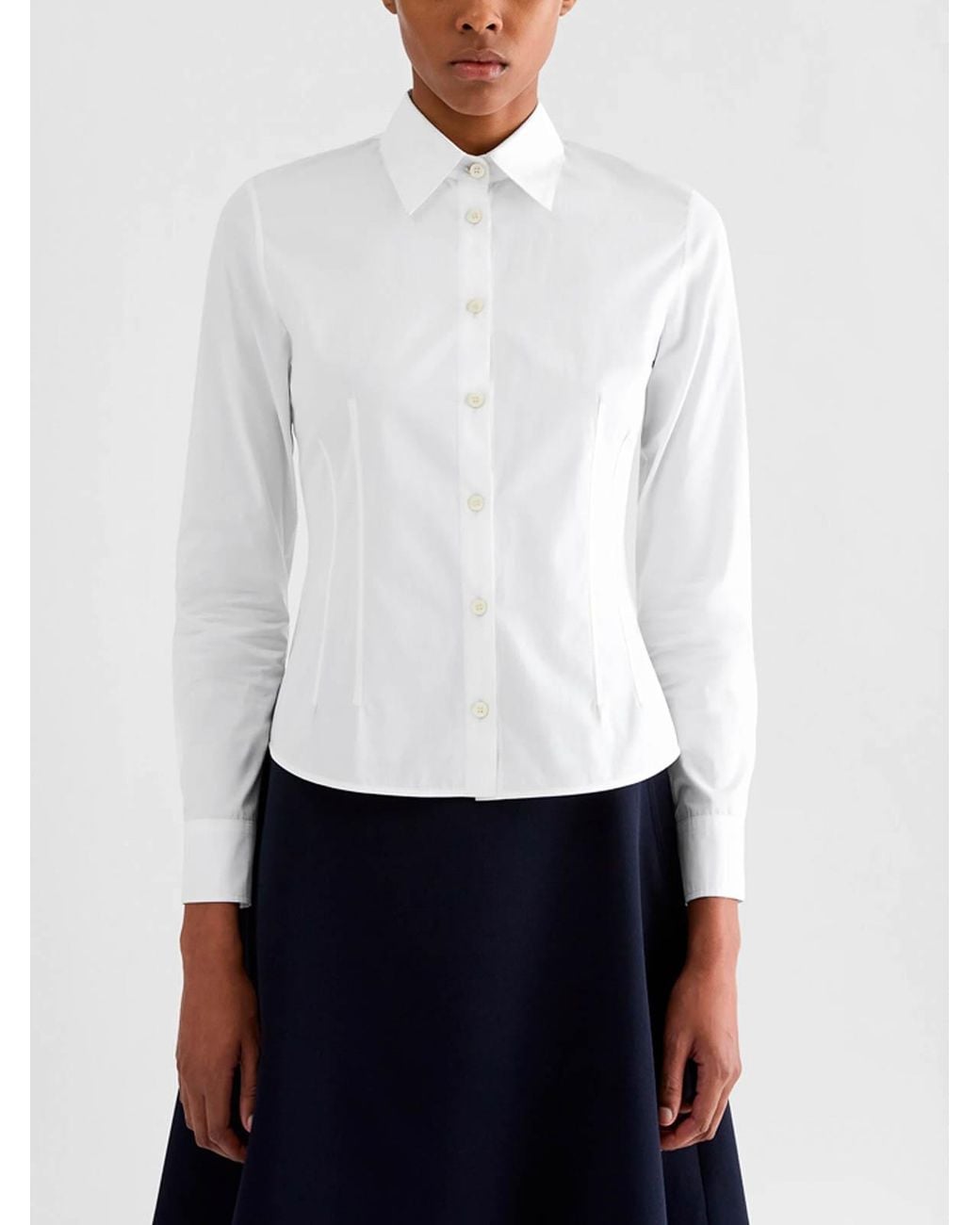 Jil Sander White Cotton Poplin Shirt