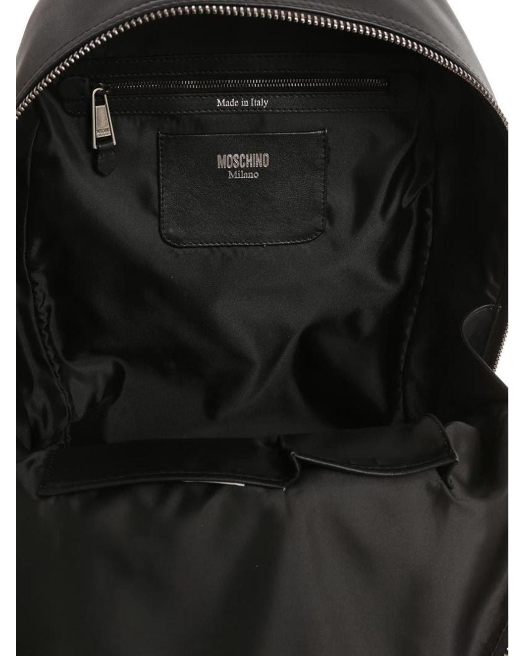 Moschino Black Biker Backpack for men