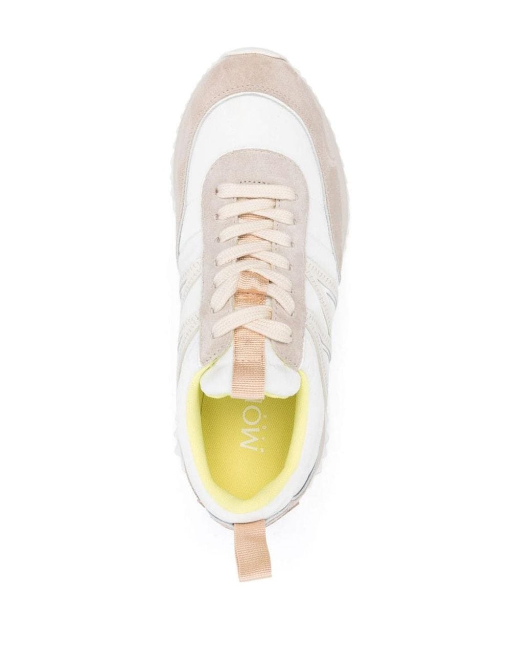 Moncler White Pacey Logo-Patch Sneakers