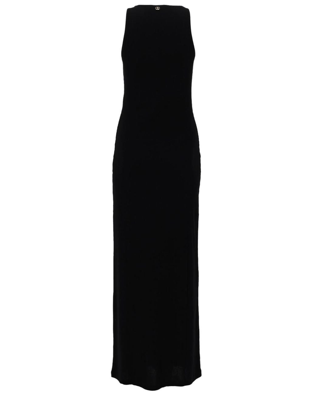 Rabanne Black Dress With Palm Tree Detail