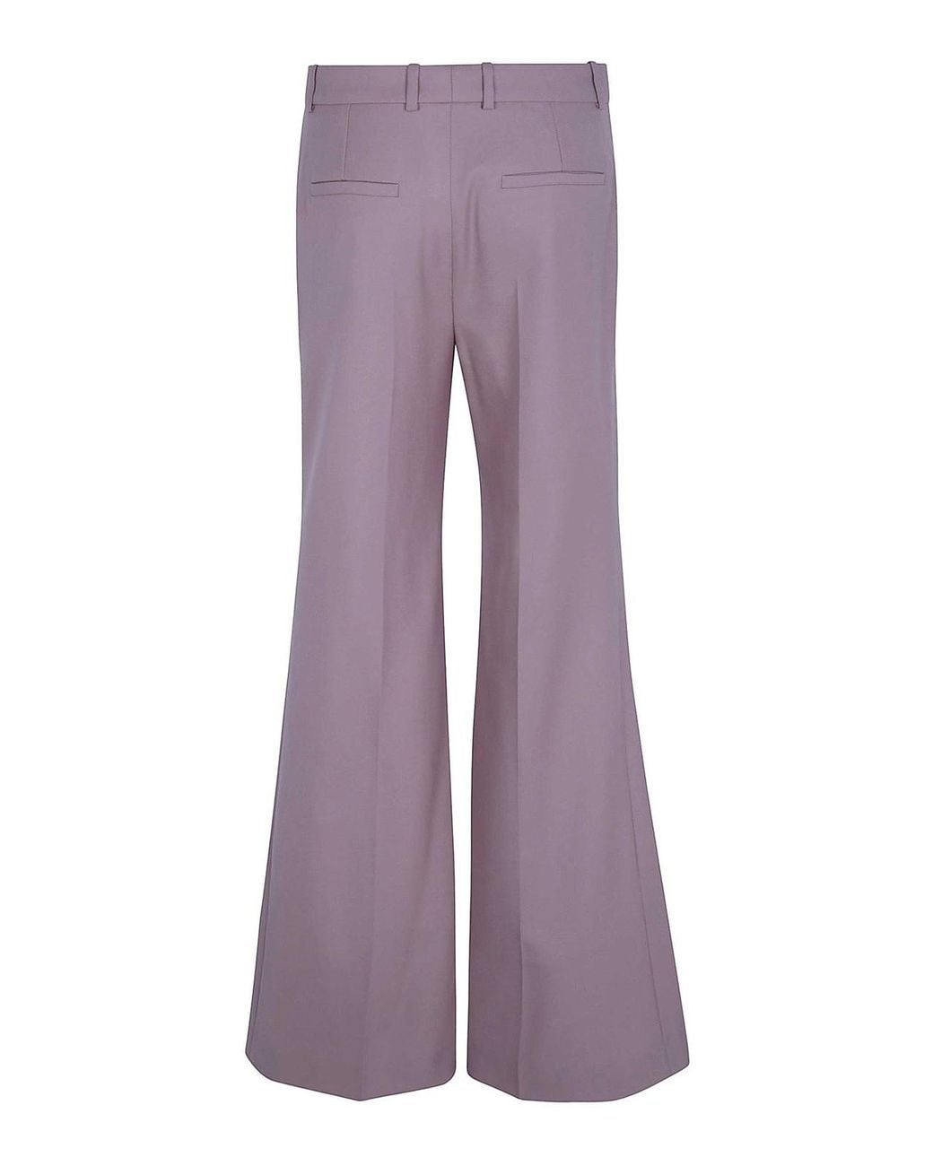 Chloé Purple Flare Leg Trousers