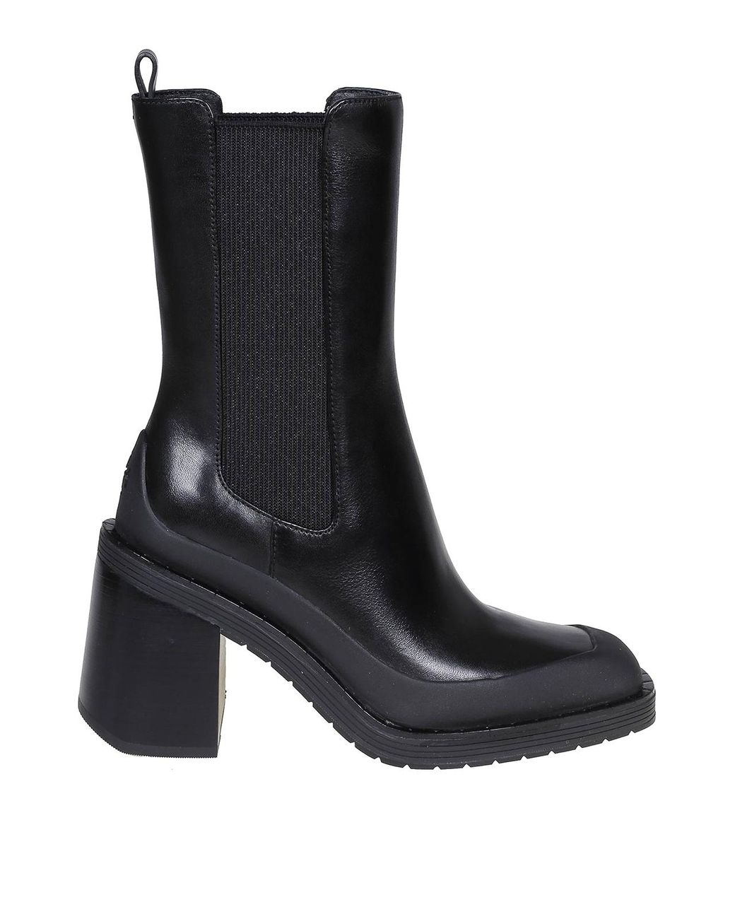 Tory Burch Black Leather Pointed Toe Ankle Boots