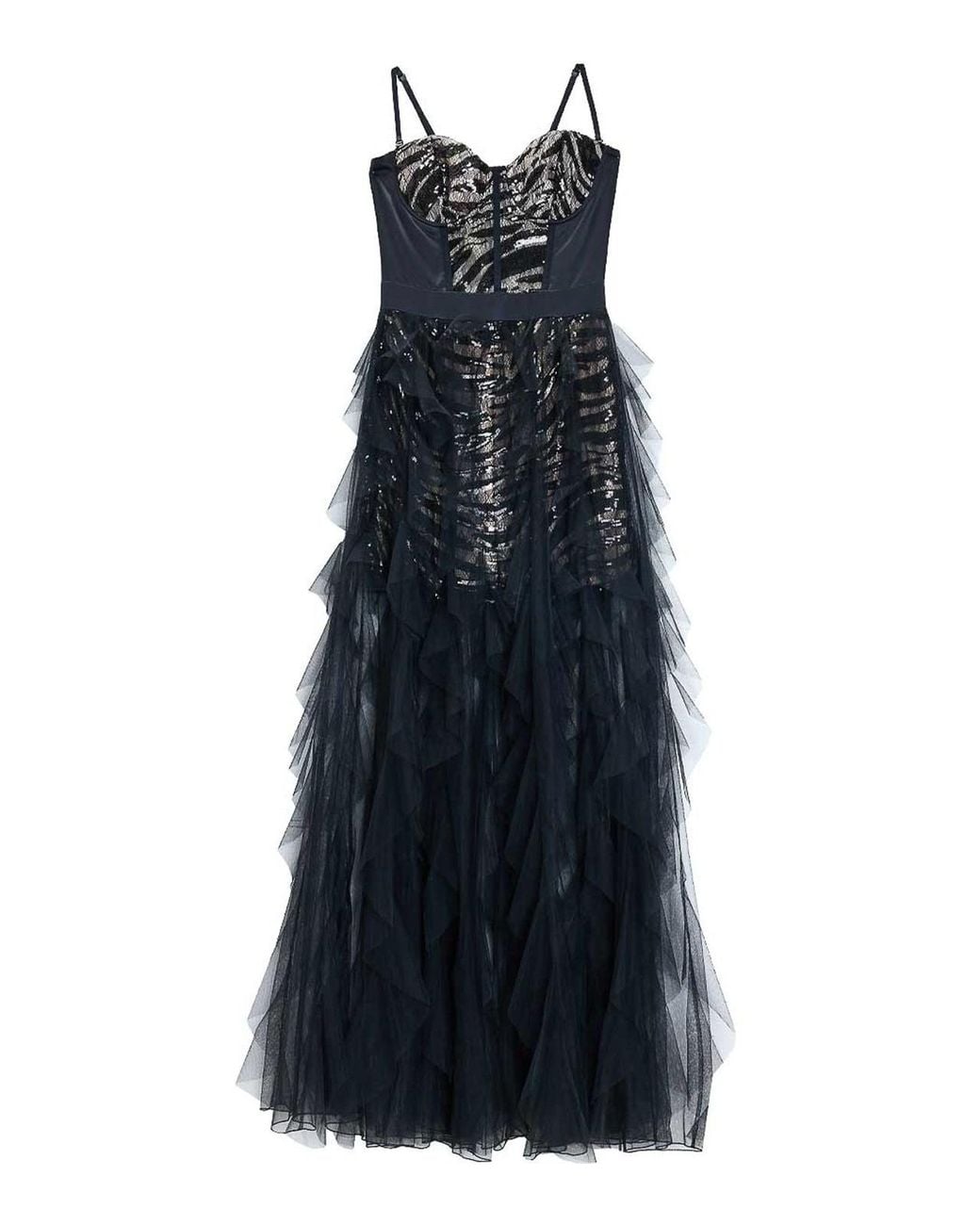 Just Cavalli Blue Long Sequin Dress
