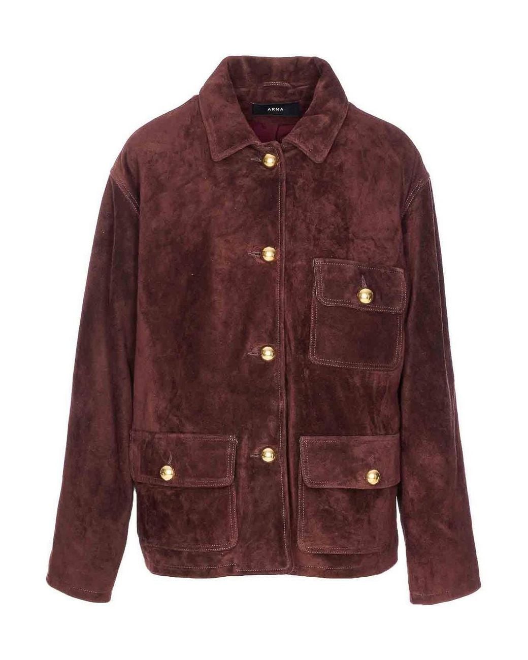 Arma Purple Rosia Suede Jacket