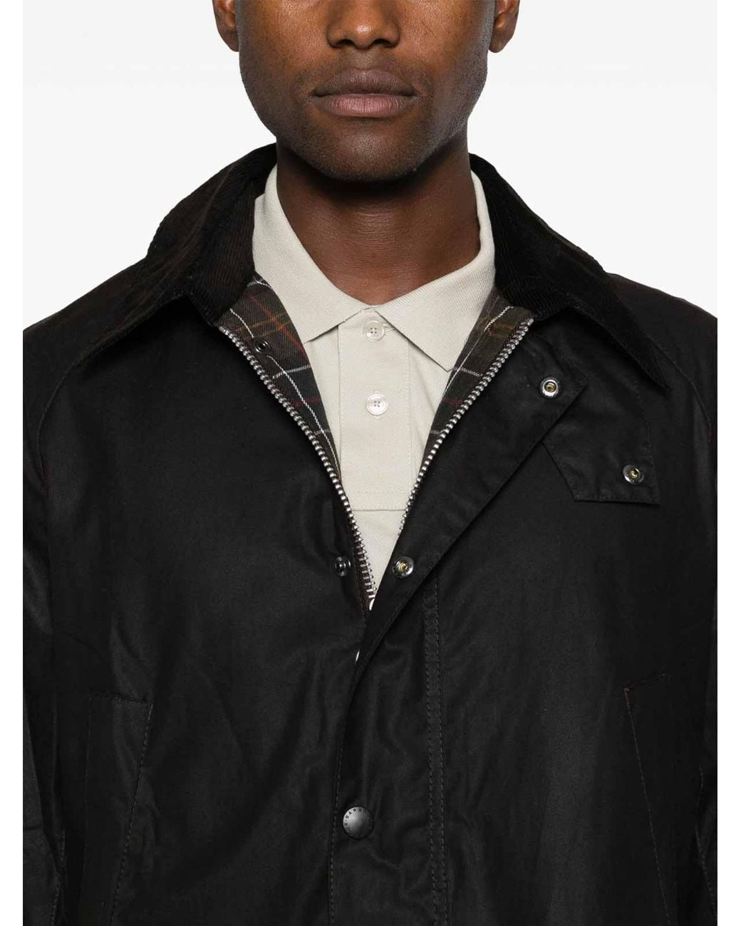 Barbour Black Ashby Waxed Cotton Jacket for men