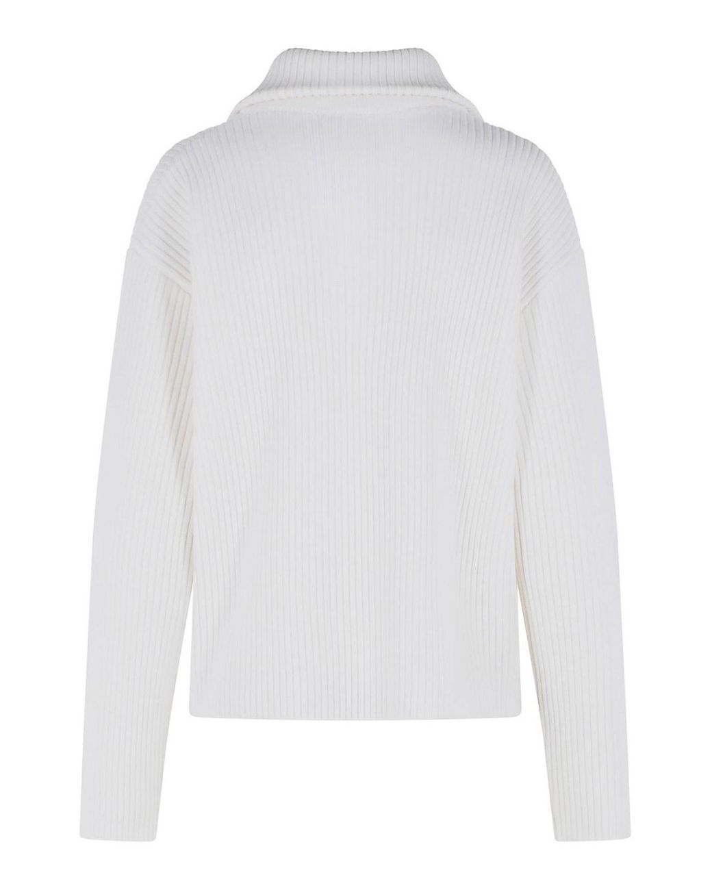 Suéter Cuello Redondo Courreges de color White