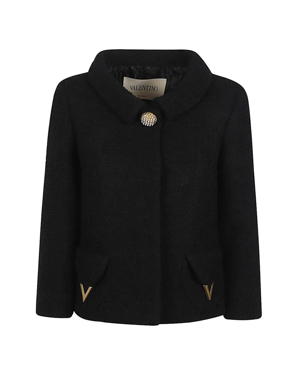Valentino Garavani Black Vlogo Signature Wool Jacket