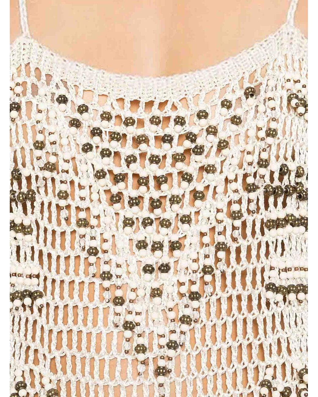 Bless White Takara Long Dress With Fringes