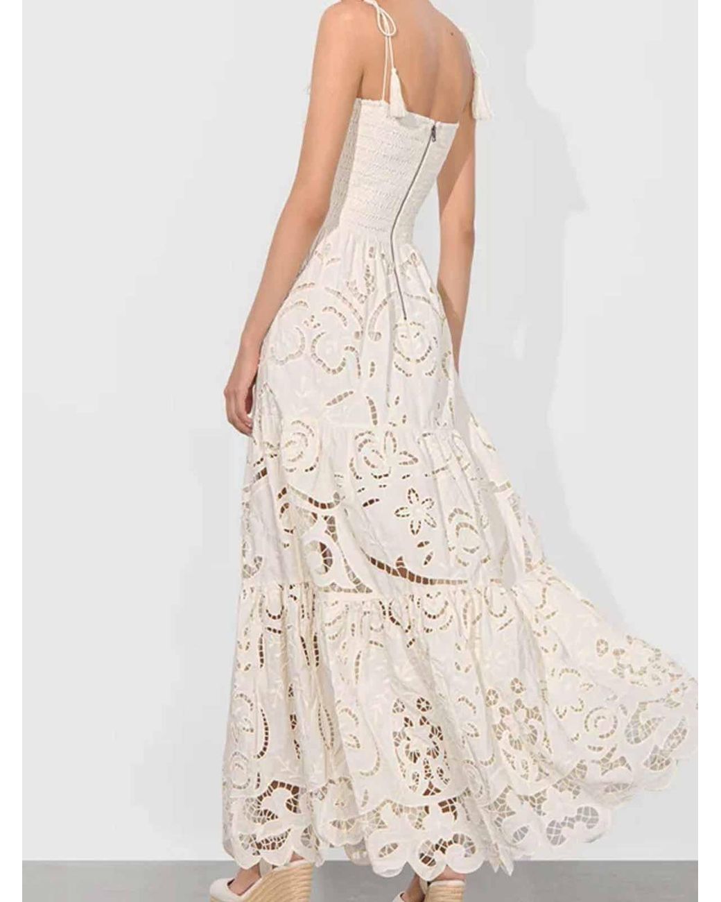 Alice + Olivia White Long Dress