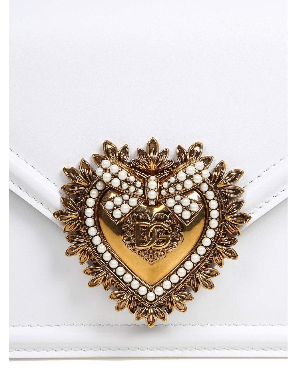 Borsa Devotion Piccola di Dolce & Gabbana in White