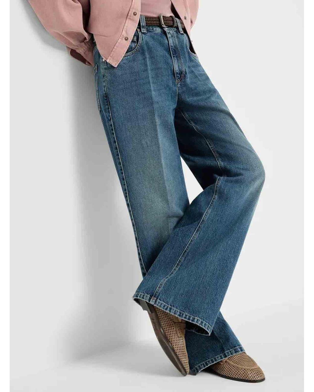 Vaqueros Rectos Brunello Cucinelli de color Blue