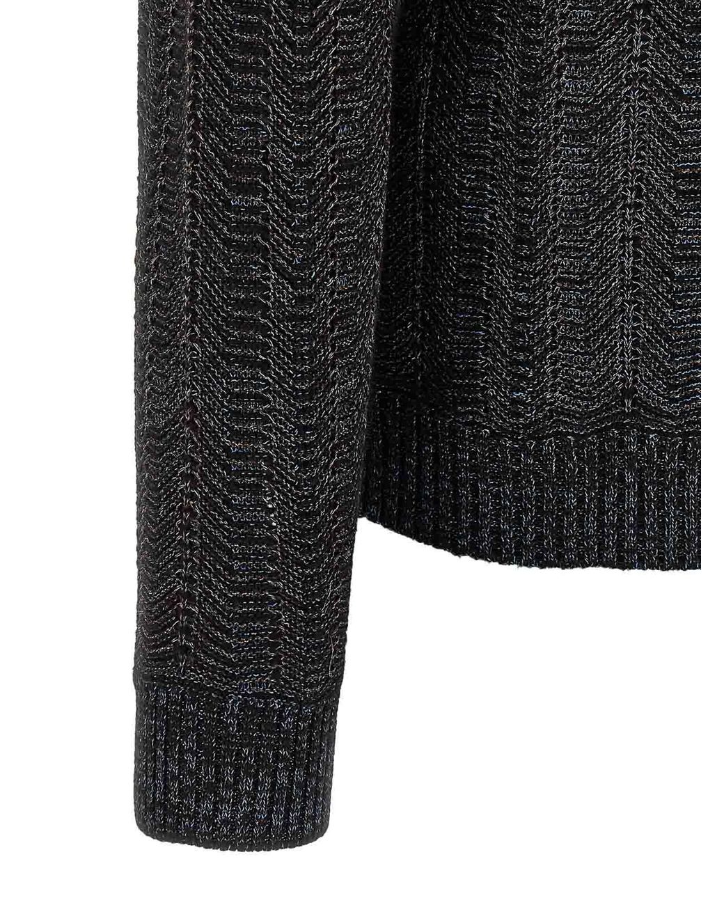 Missoni Black Greek Pattern Cardigan for men