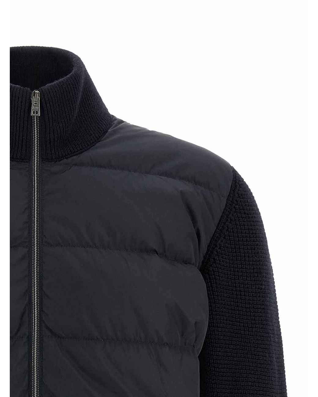 Herno Blue Padded Cardigan for men