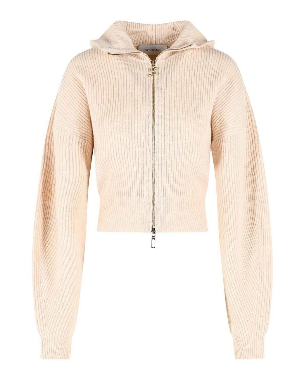 Sportmax Natural Balco Ivory Wool And Cashmere Cardigan