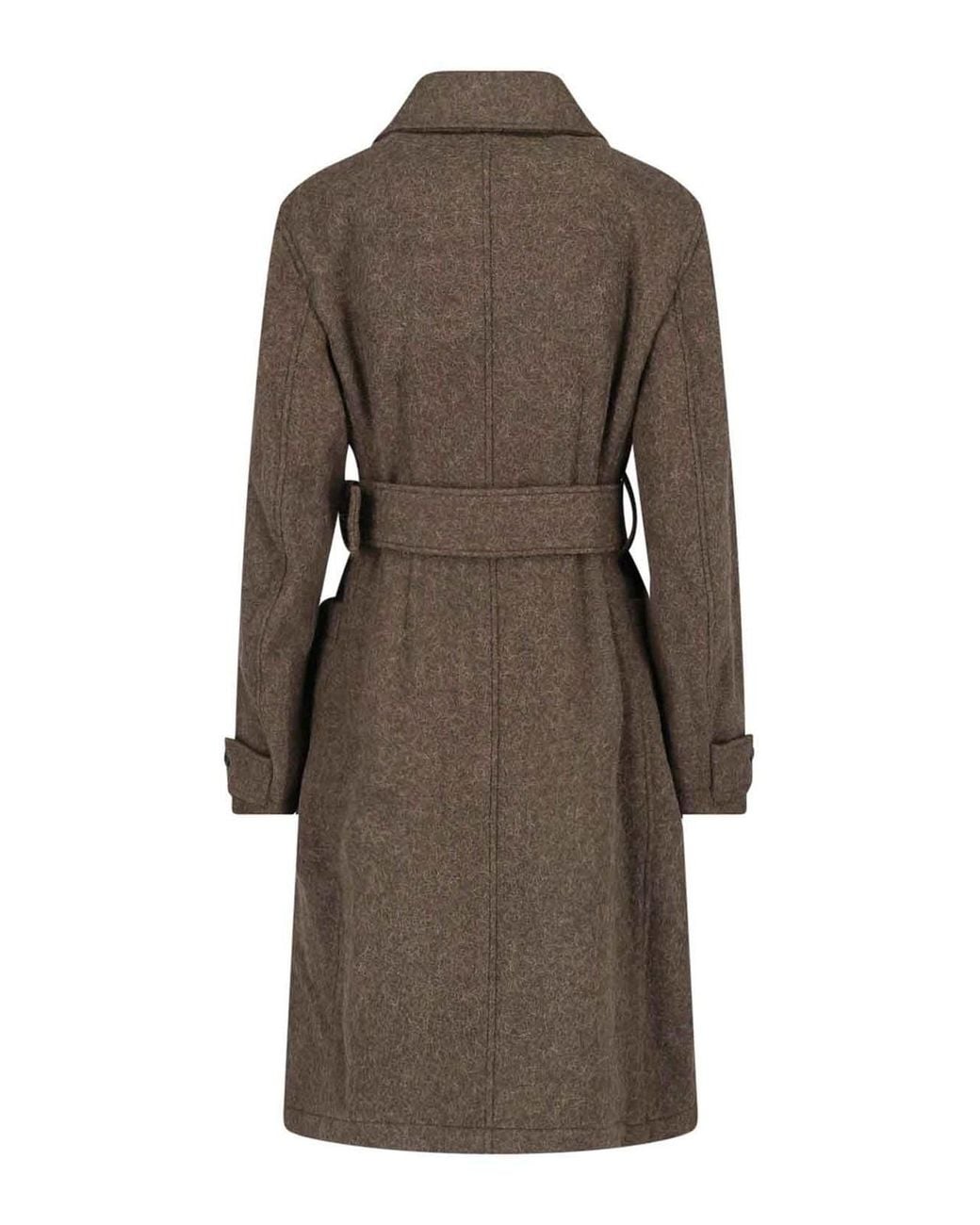 Lemaire Brown Wool Coat