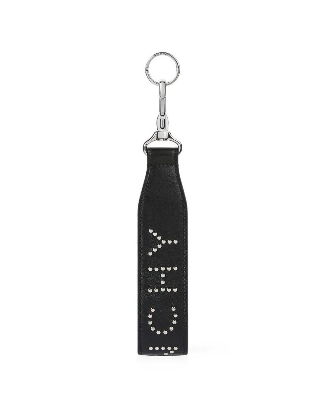 Givenchy White Logo Leather Key Ring for men