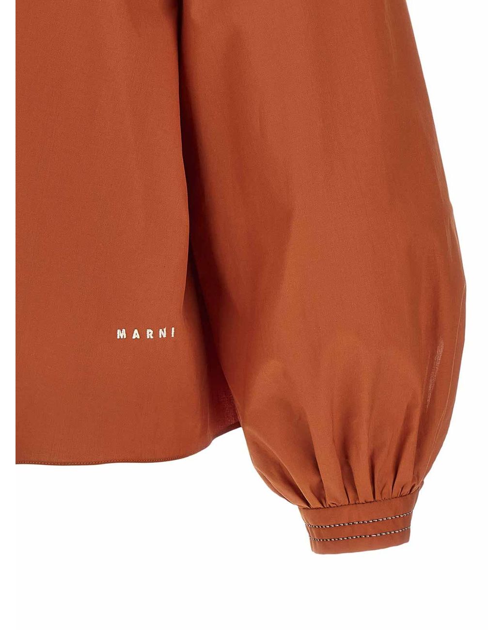 Marni Brown Boat Neck Blouse