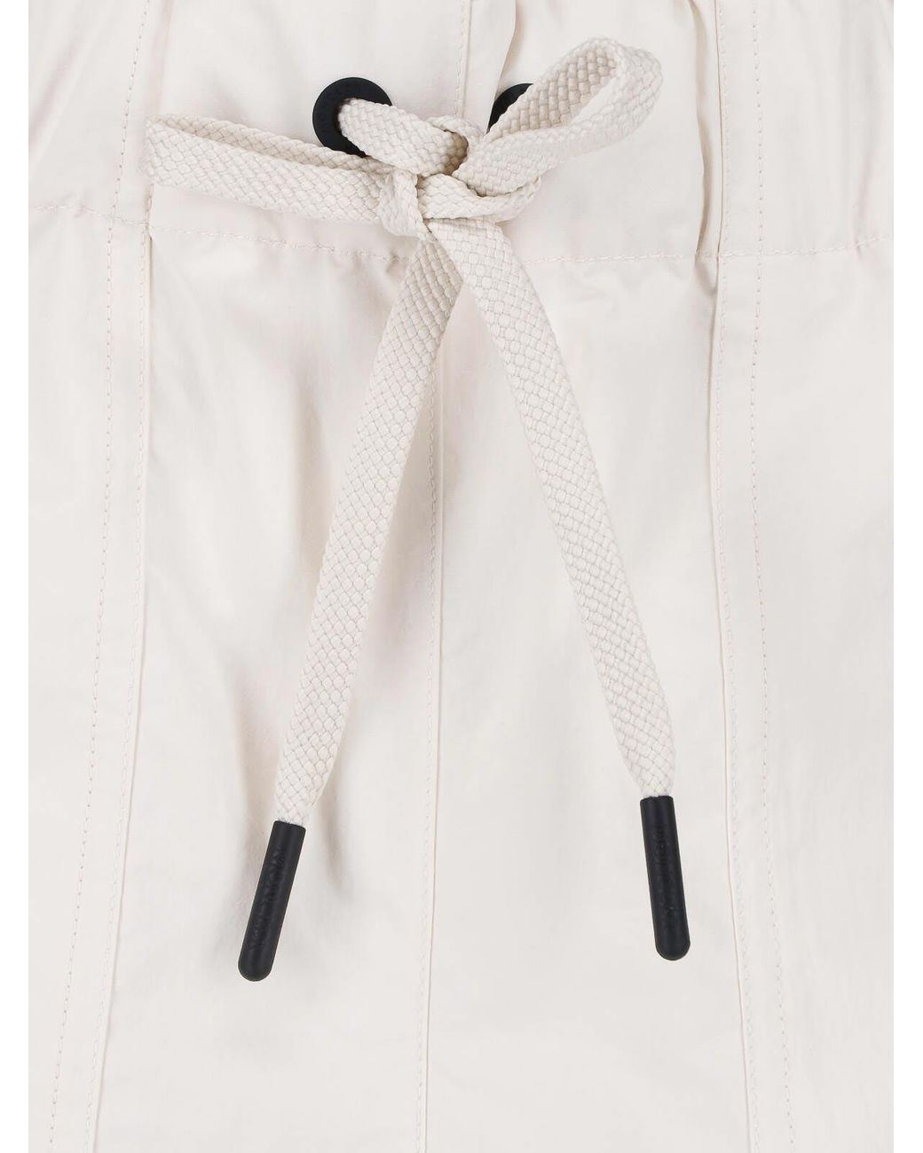 Moncler White Logo Shorts