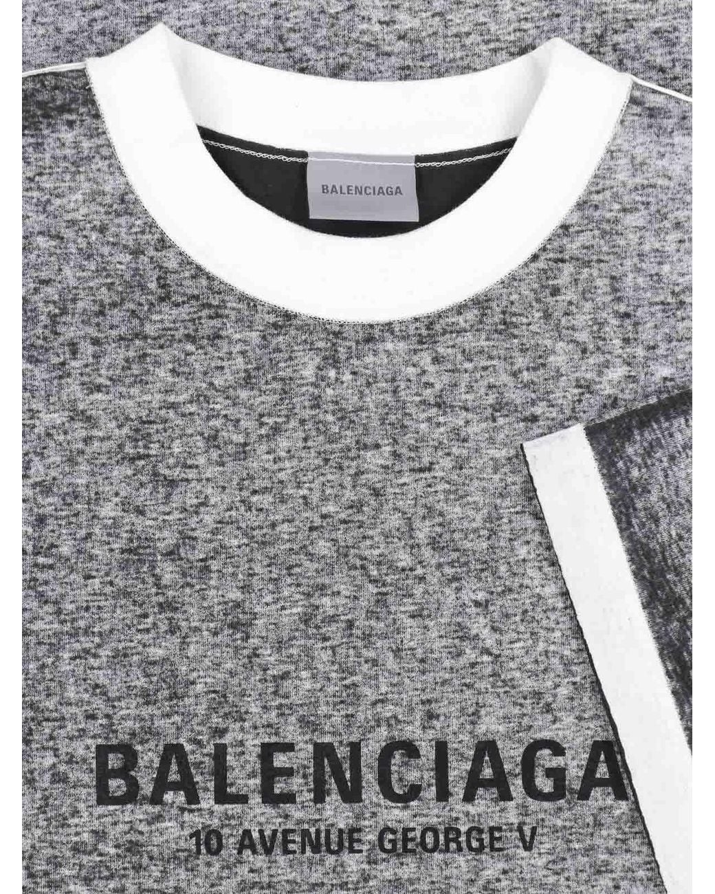 Balenciaga Gray Sketchy T-Shirt for men