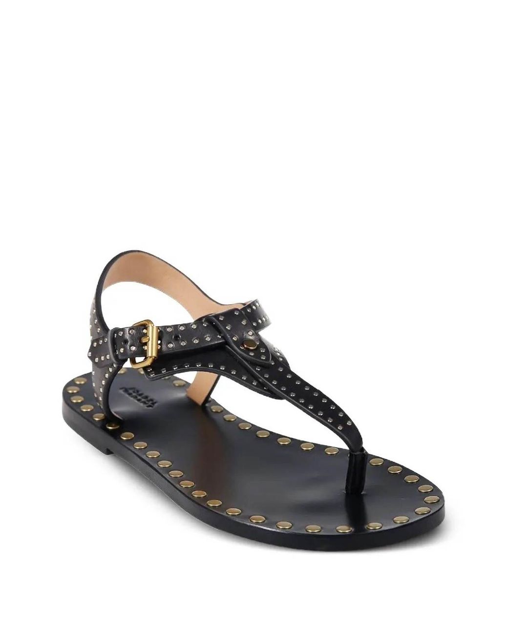 Isabel Marant Black Joonya Studded Flat Sandals