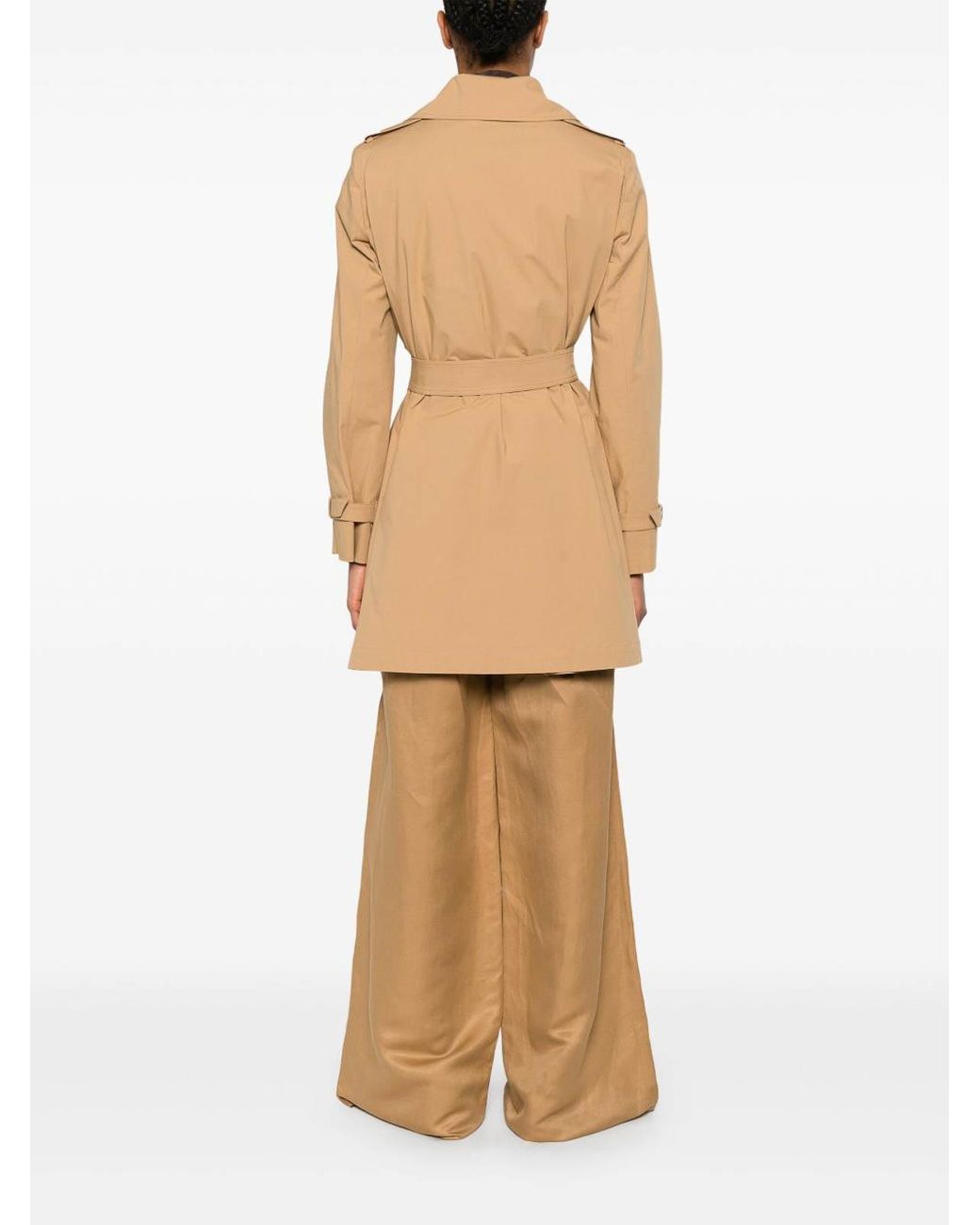 Max Mara Landa Trench Coat in Natural | Lyst