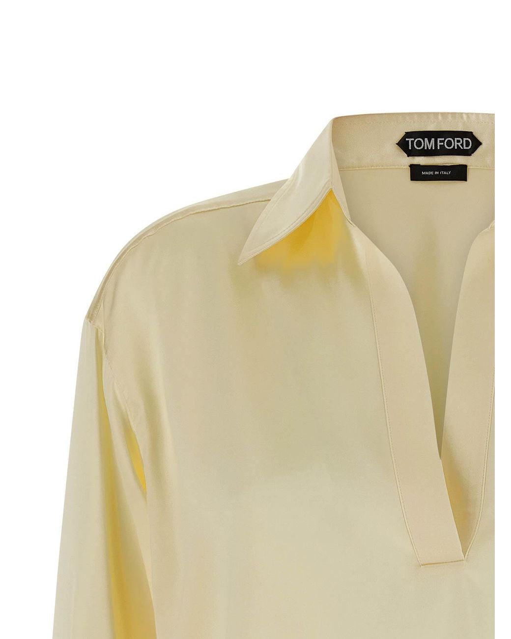 Tom Ford Yellow Silk Polo Shirt