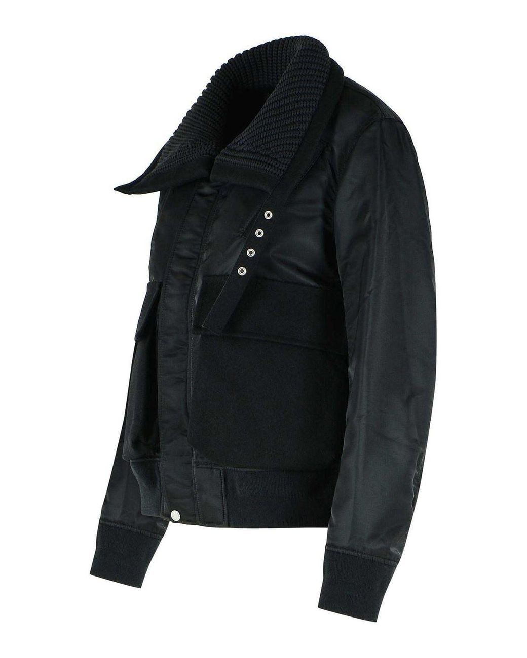 Sacai Black Melton Jacket