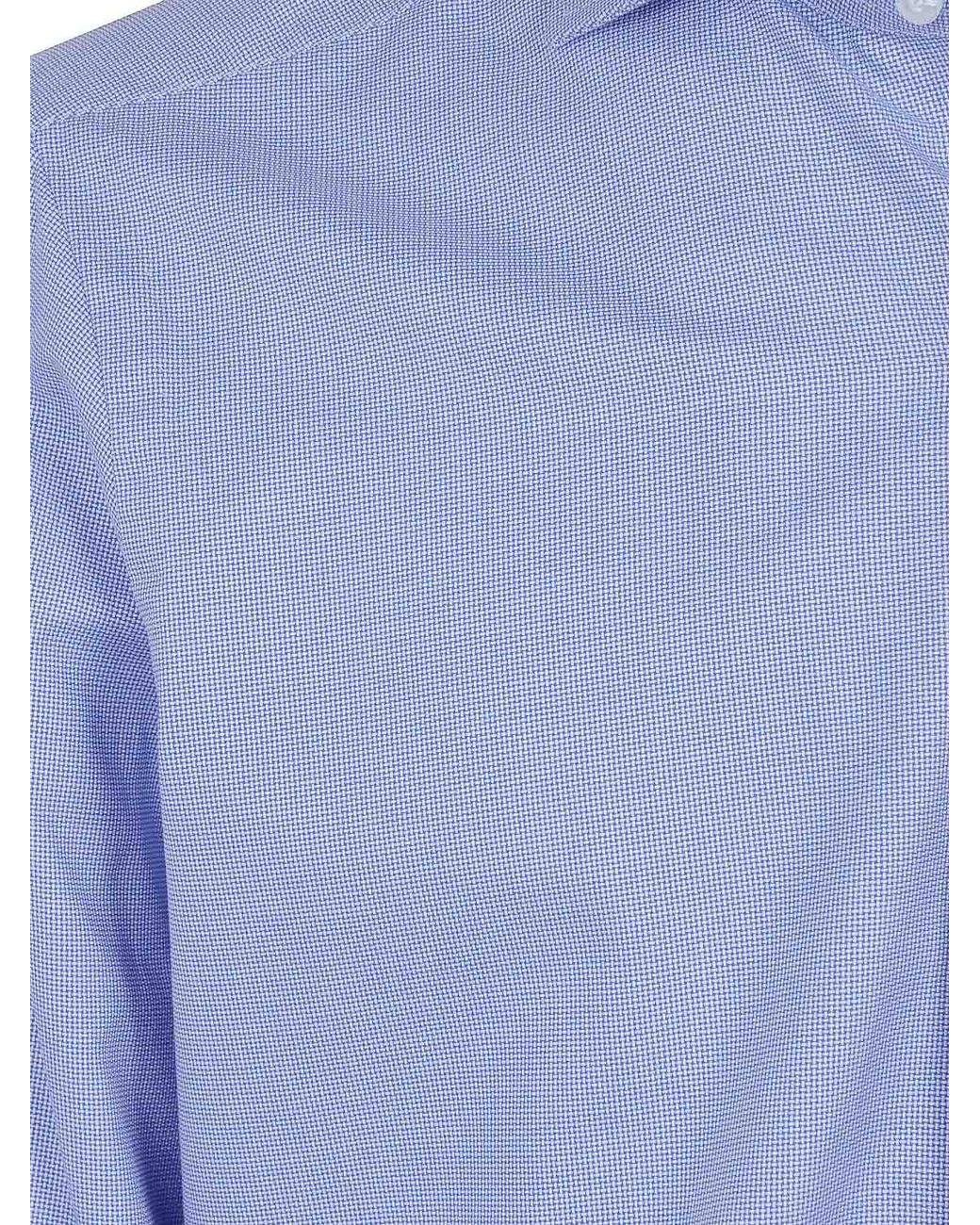 Barba Napoli Blue Classic Shirt for men