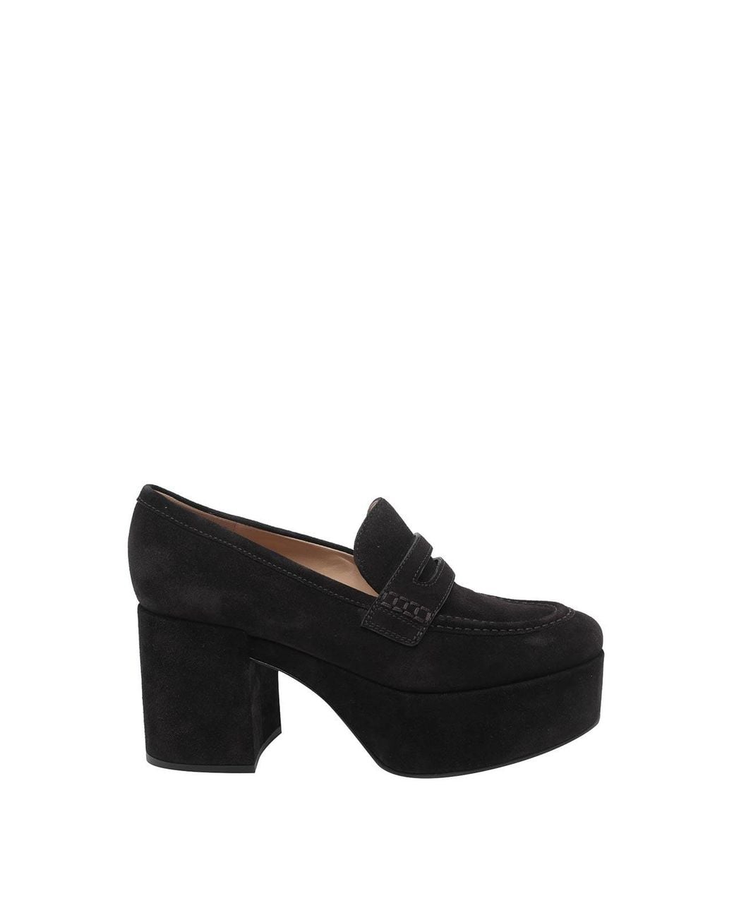 Gianvito Rossi Black Moka Jenna Pump Loafers
