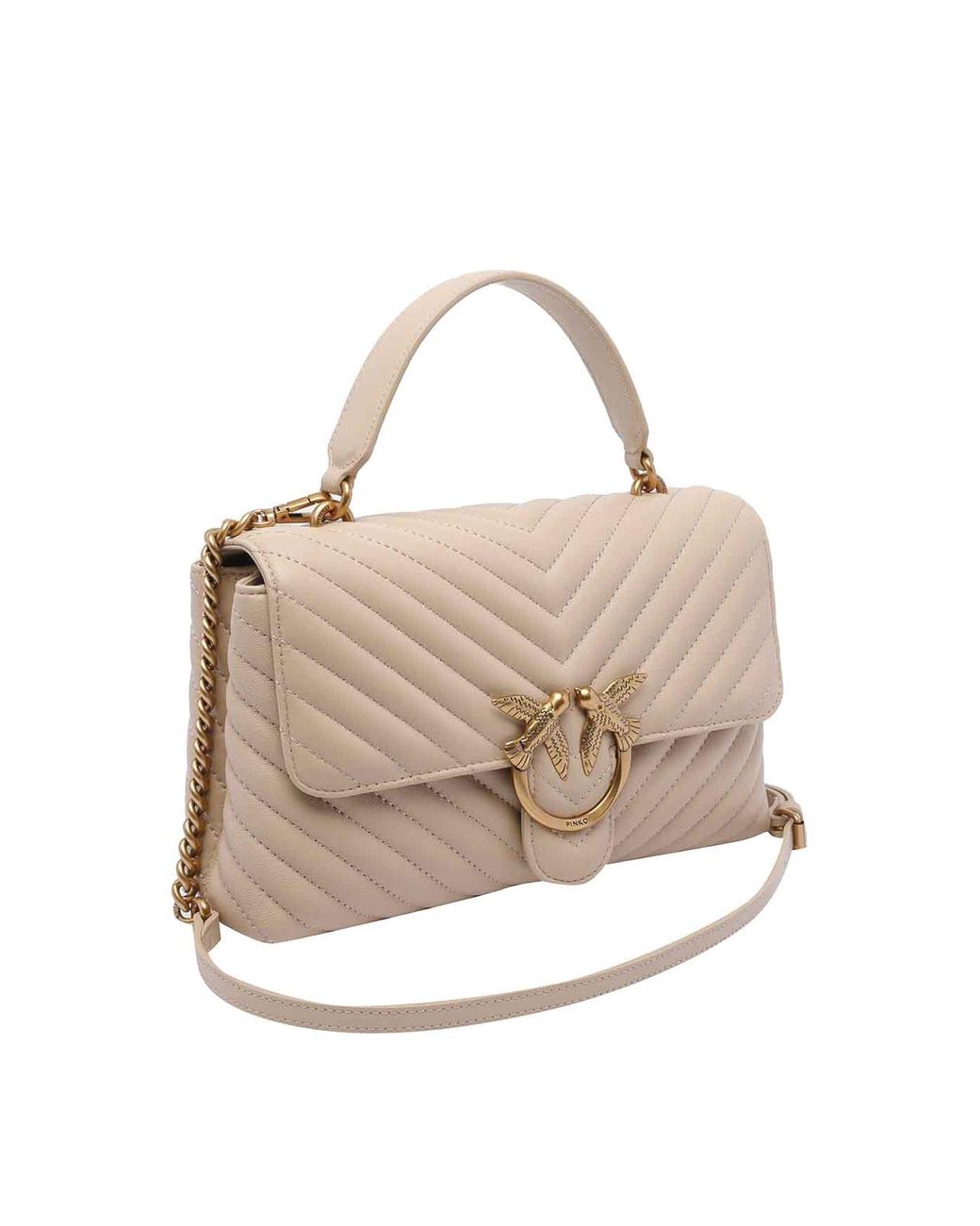 Pinko Natural Classic Love Lady Puffer Handbag