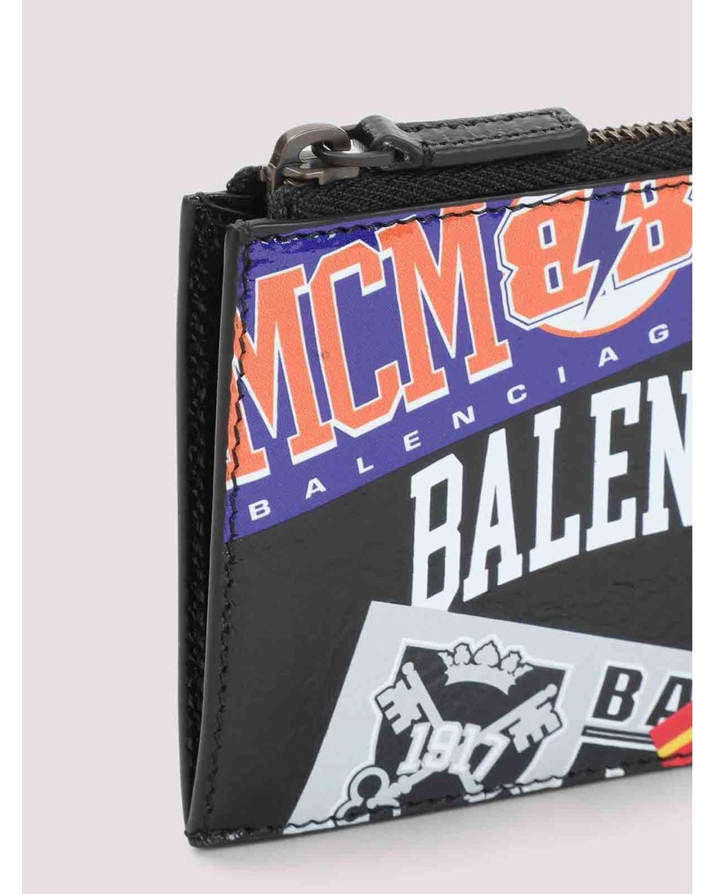 Balenciaga White Cash Long Coin Card Holder for men
