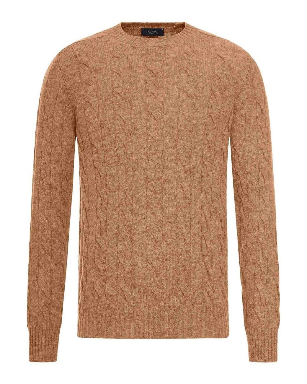 Nome Brown Wool Sweater for men