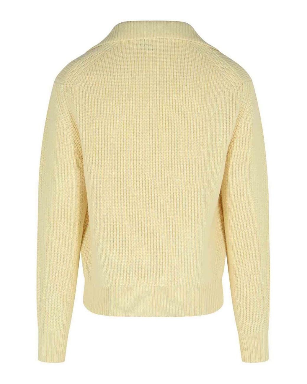 Tom Ford Yellow Ivory Wool Blend Sweater for men