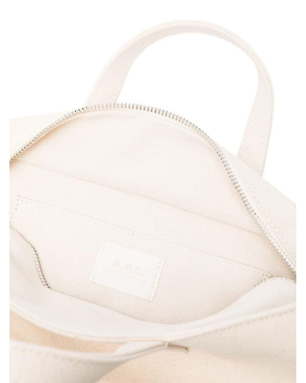 A.P.C. Natural Le Drummer Toile Small Tote Bag