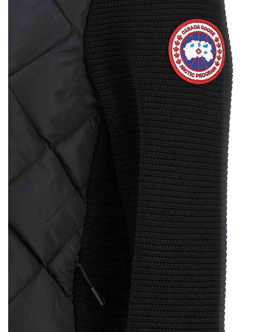 Canada Goose Black Hybridge Quilted Knit Jacket