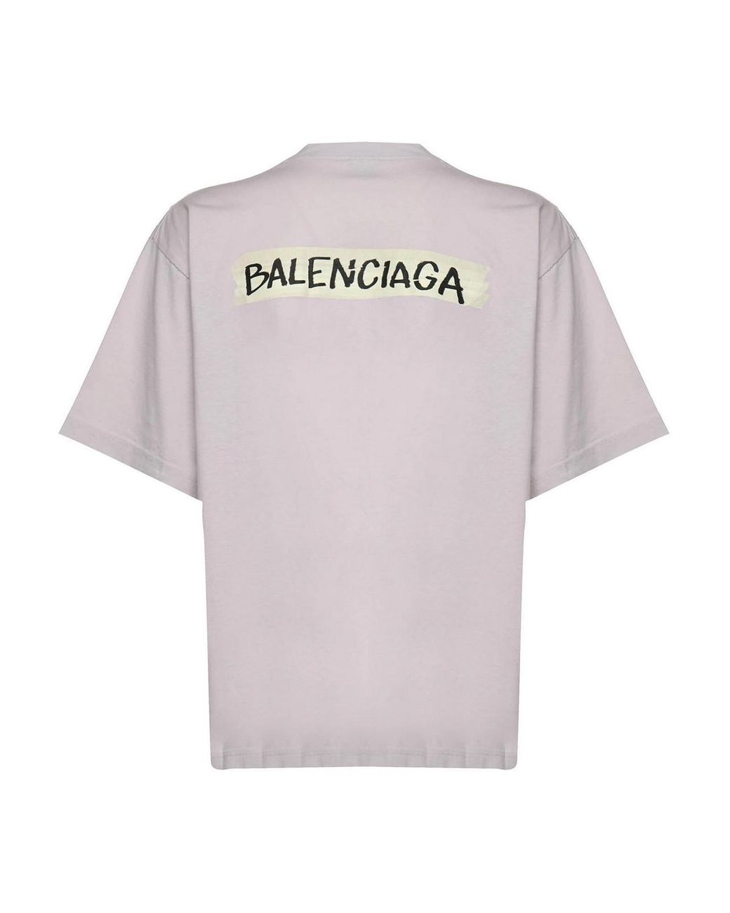 Balenciaga White Round Neck T-Shirt Cotton T-Shirts & Jerseys