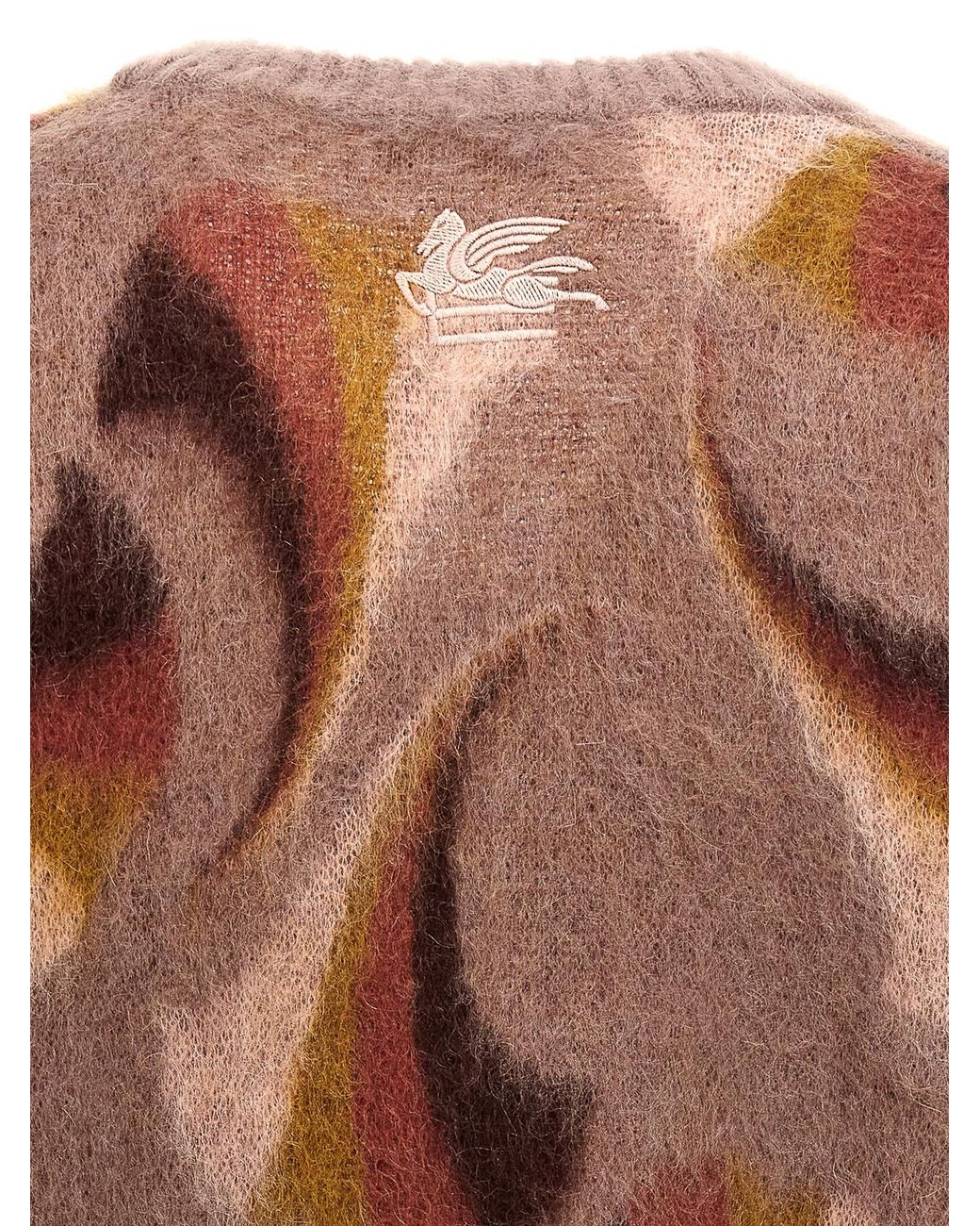 Etro Brown Patterned Cardigan for men